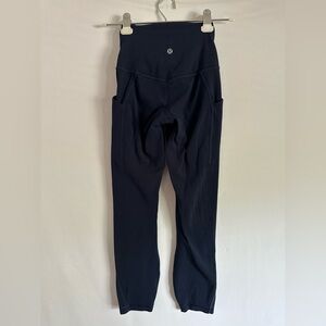 Lululemon Leggings Womens 0 Blue High Rise Ankle Pocket Yoga Athletic Pants